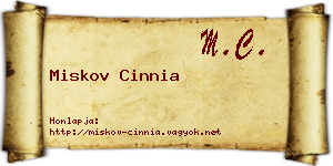 Miskov Cinnia névjegykártya